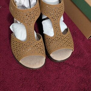 Jambu Tan Cutout Sandals